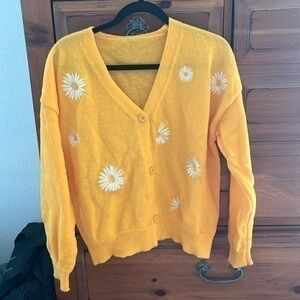Mango And White Floral Cardigan Size XL NWOT